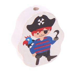 Motivperle Pirat • Piratin 'Pirat blau-rot' 44 auf Lager